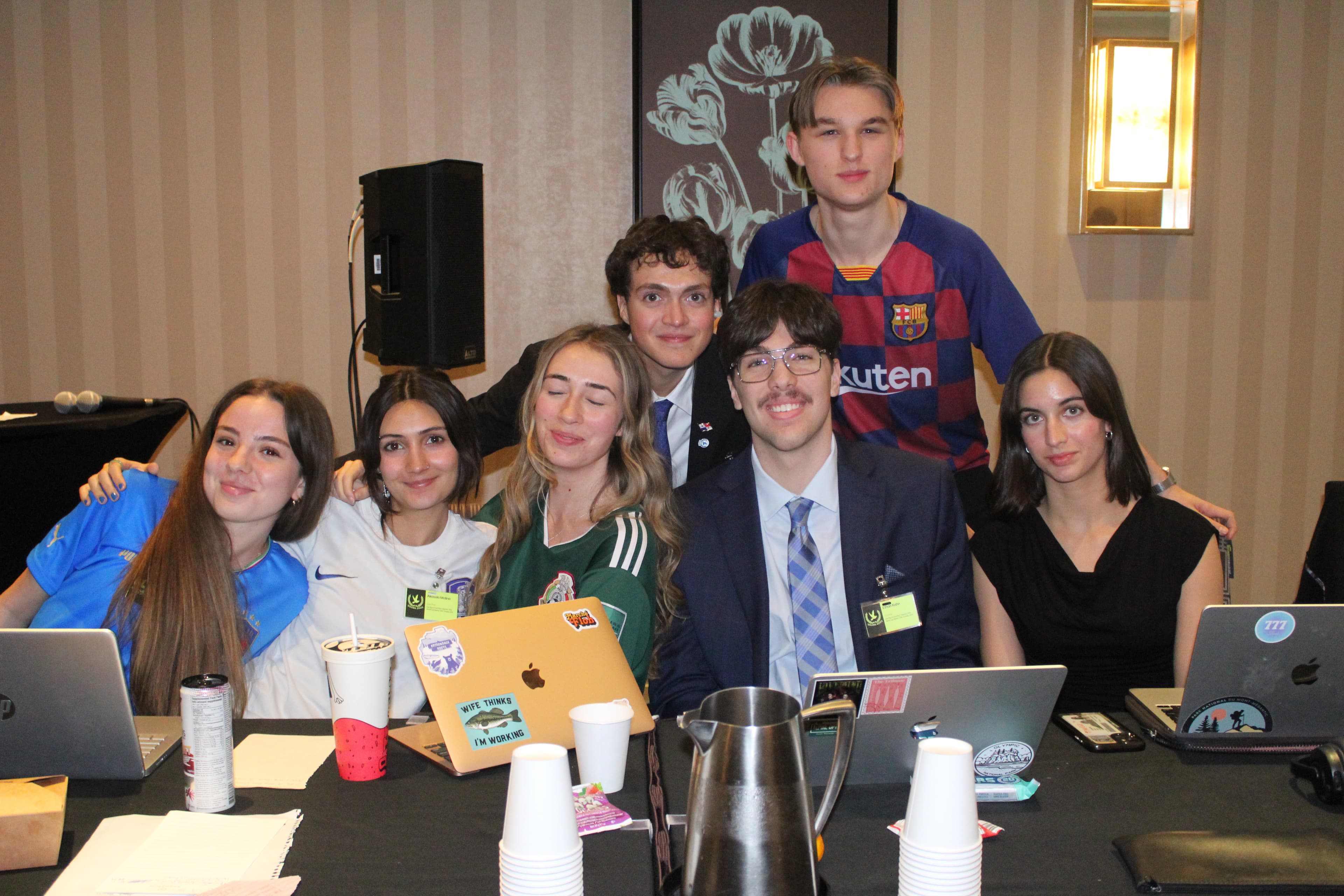 Chairs and dais preparing materials