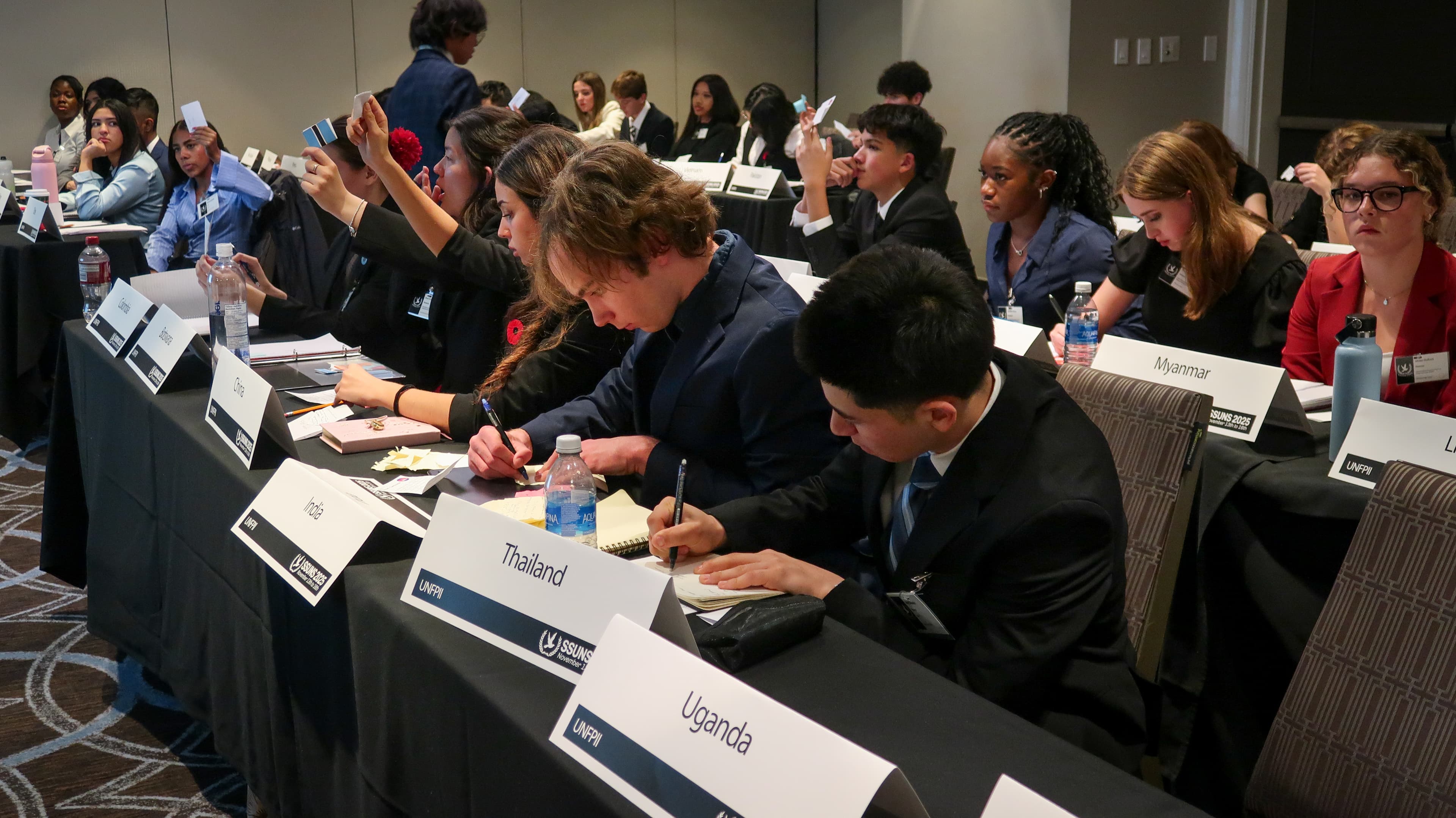 Committee room preparing for formal debate