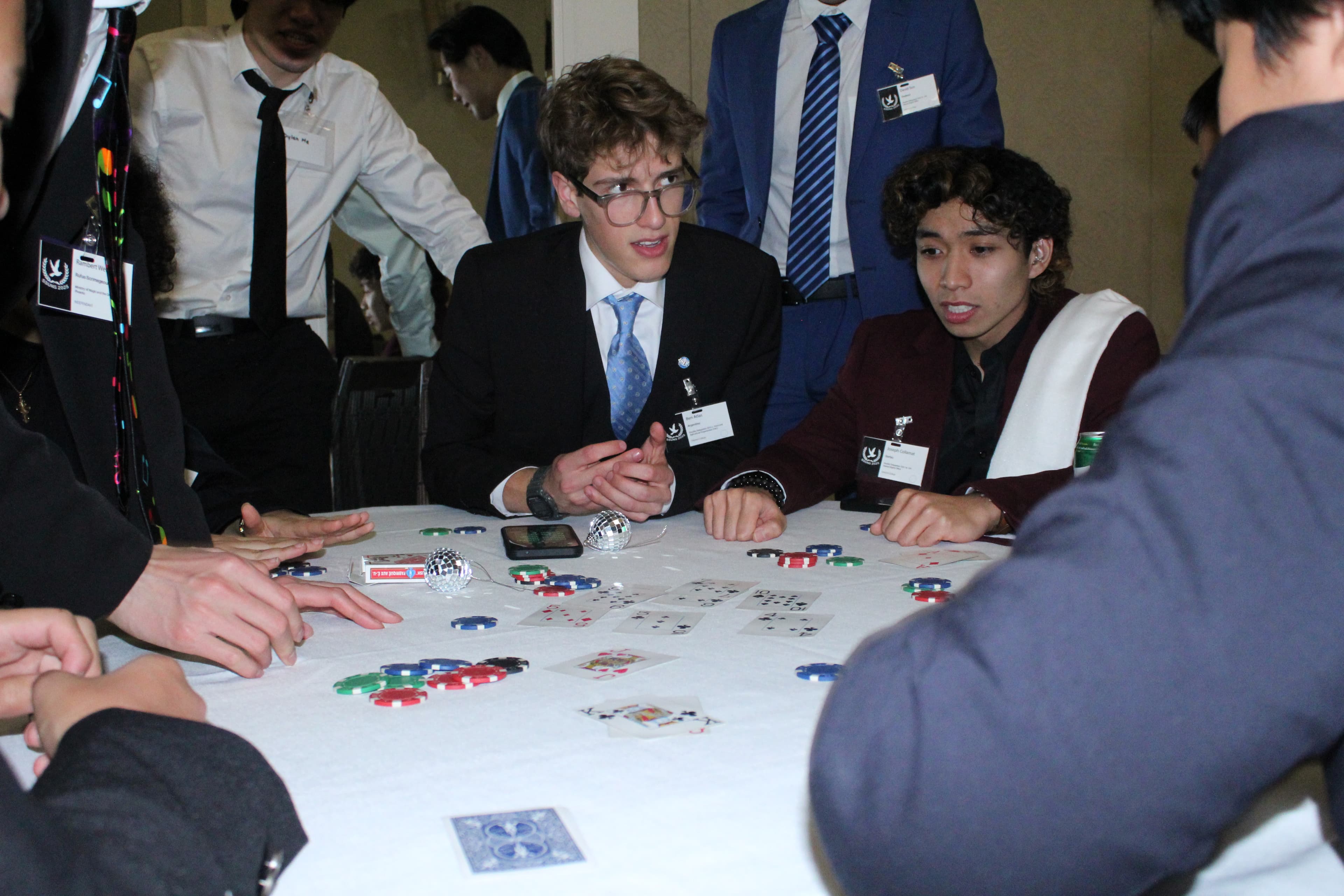 Conference ballroom prepared for plenary session
